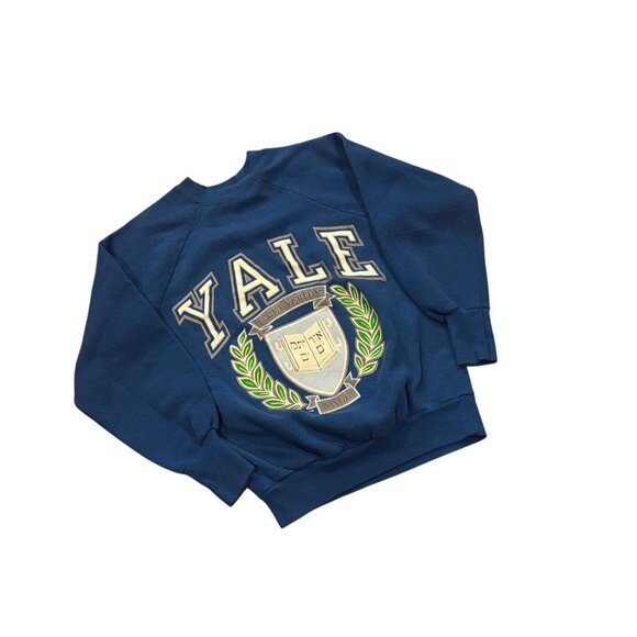 Vintage 80's Yale University TNT Crewneck Sweatshirt Blue Men's Size XS - Picture 3 of 6